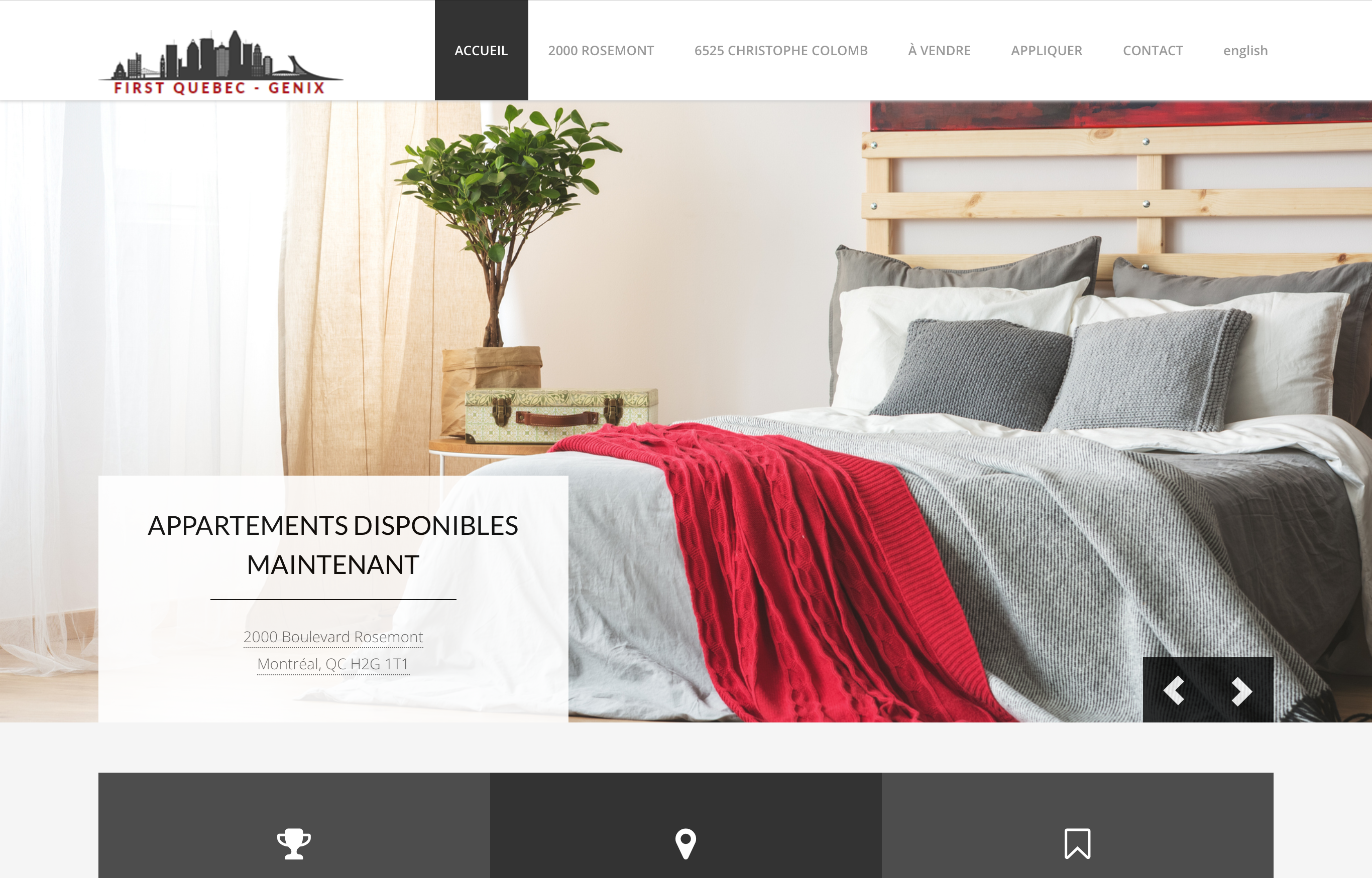 First Quebec Genix website