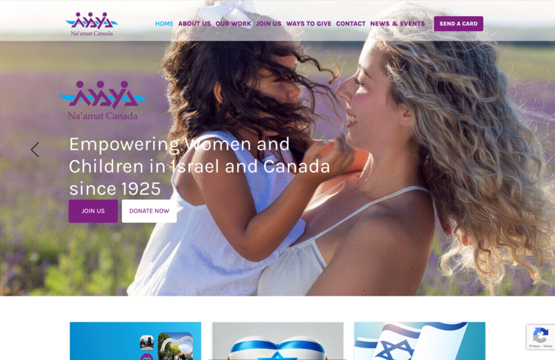 Naamat Canada website design