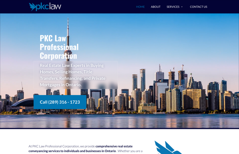 PKC Law website design